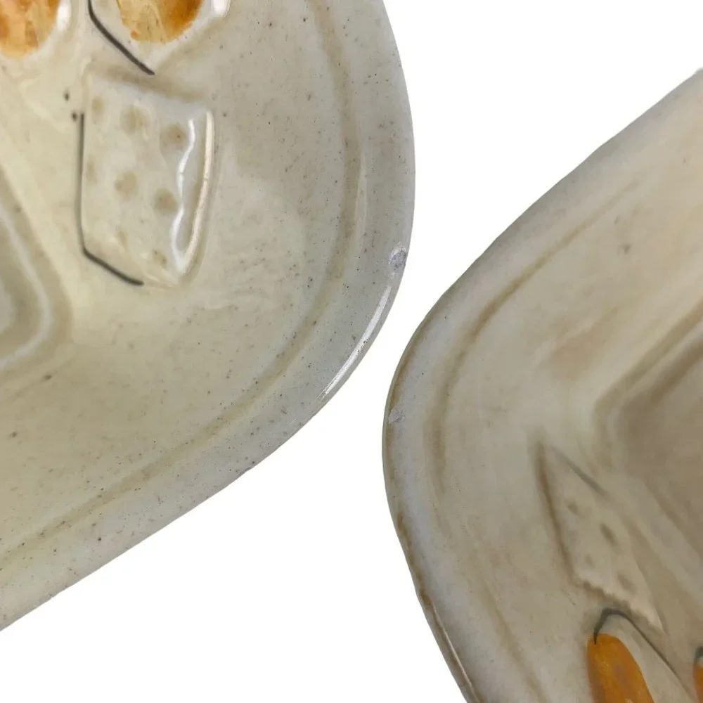 Vintage Los‎ Angeles USA Pottery Cracker Serving Dishes Set of 2 Midcentury